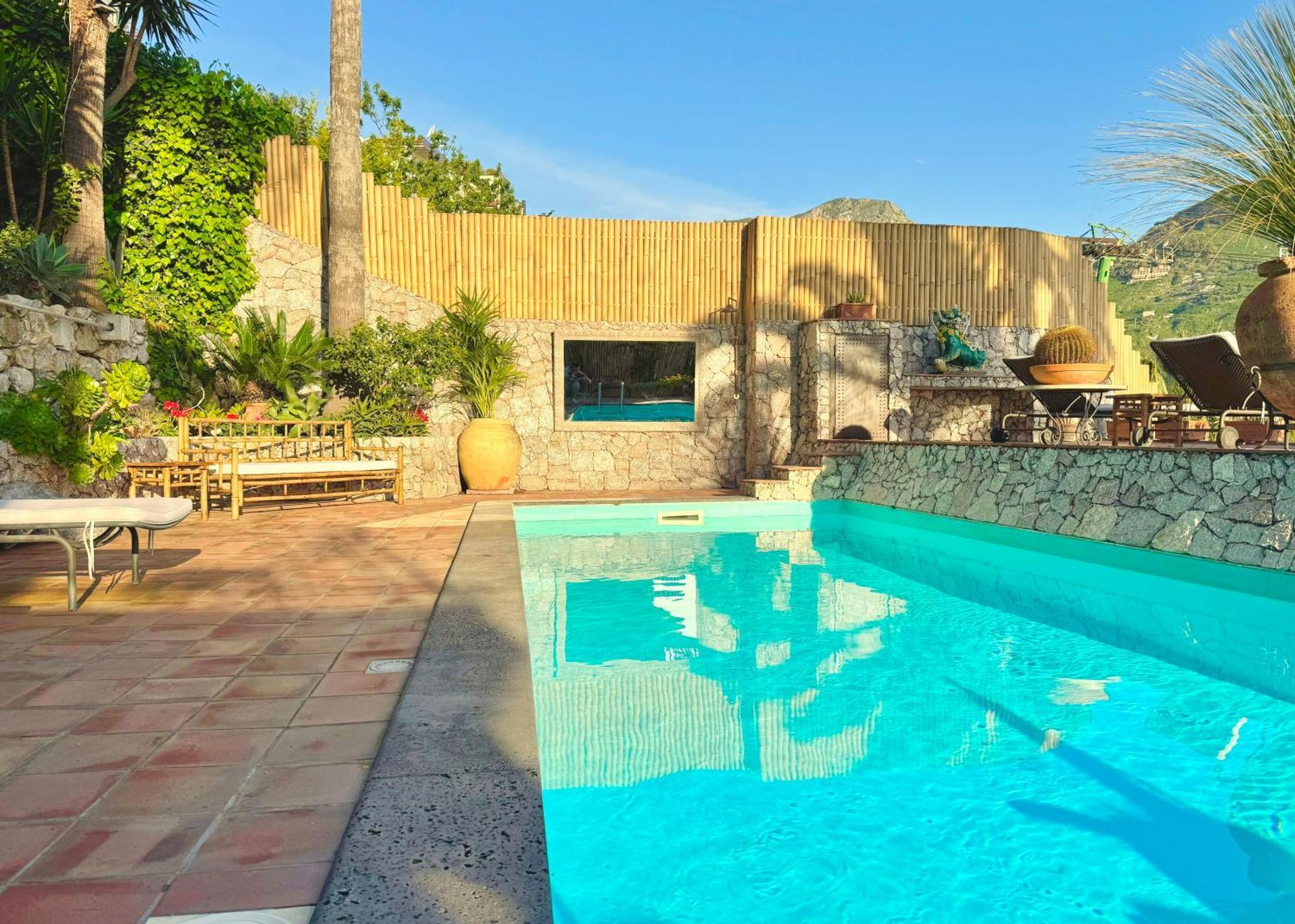 Villa Lou Taormina Private Villa With Panoramic Sea View Pool מראה חיצוני תמונה